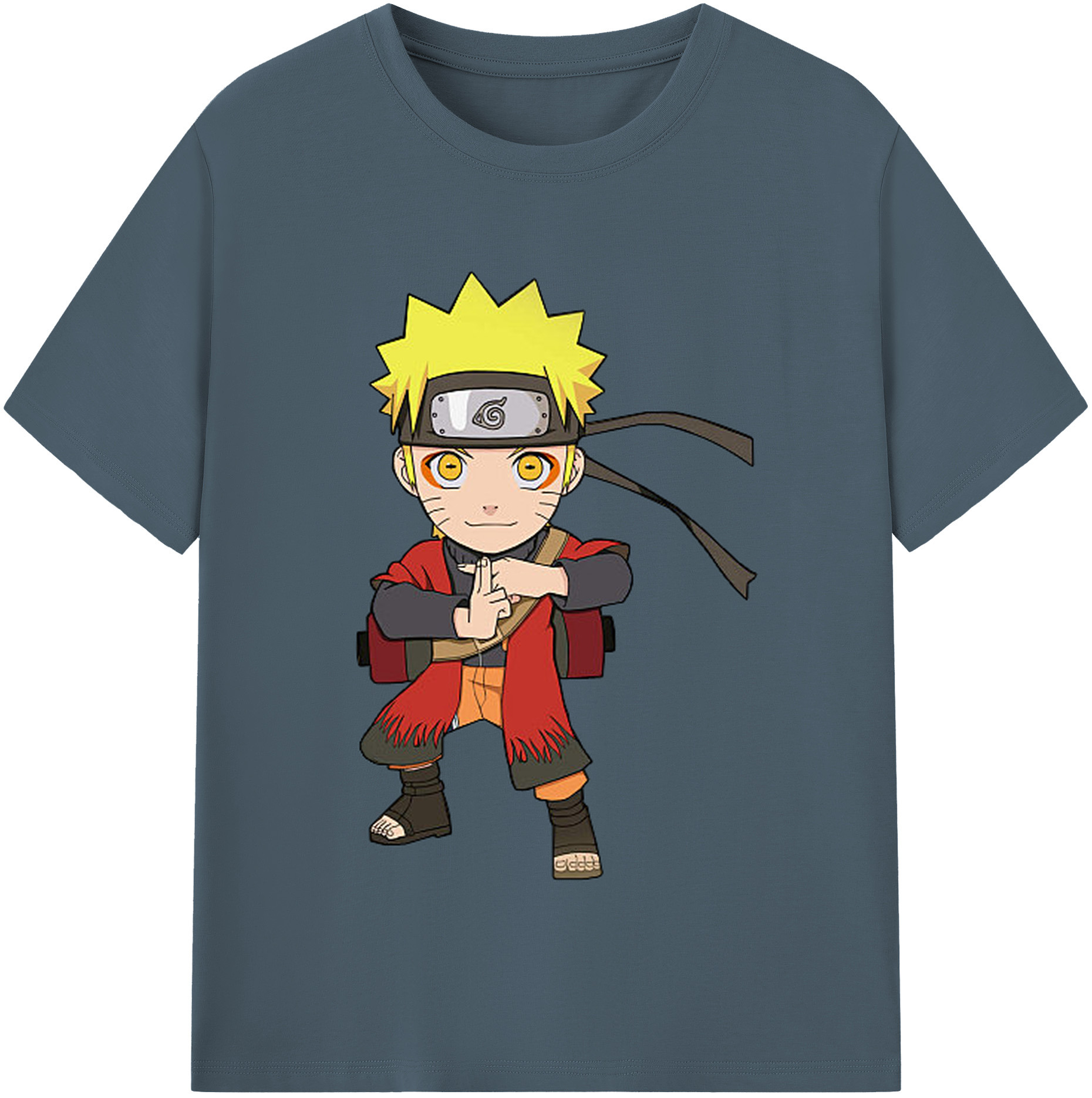 （画像用） NARUTO -ナルト- うずまき ナルト Uzumaki Naruto 綿100％半袖Tシャツ（フロントプリント）